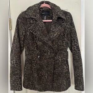 Fleece Leopard Print Jacket